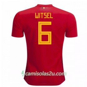 Camisolas de Futebol Bélgica Witsel 6 Equipamento Principal Copa do Mundo 2018 Manga Curta
